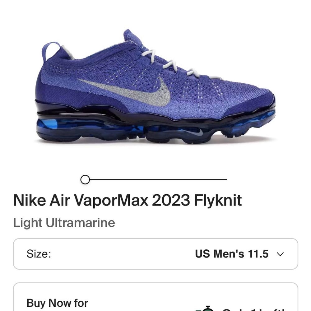 Nike Air VaporMax Flyknit Light Ultramarine Sneakers